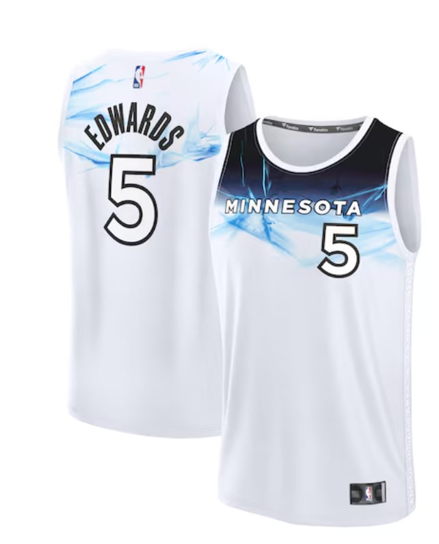 Anthony Edwards Minnesota Timberwolves Fanatics 2024/25 Fast Break Player Jersey - City Edition - White