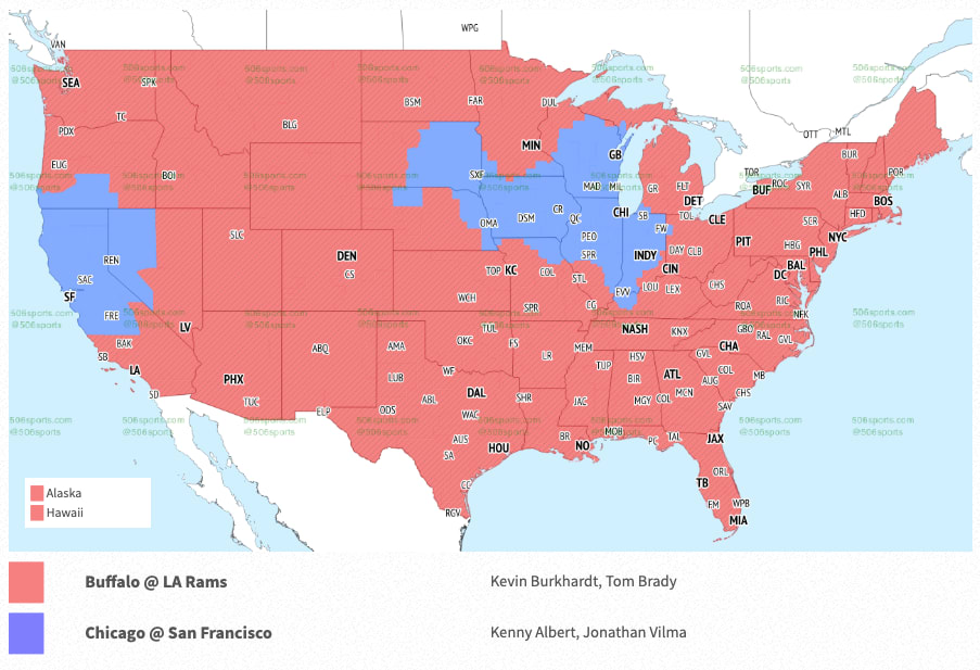 NFL Week 14 Coverage Map - FOX late game