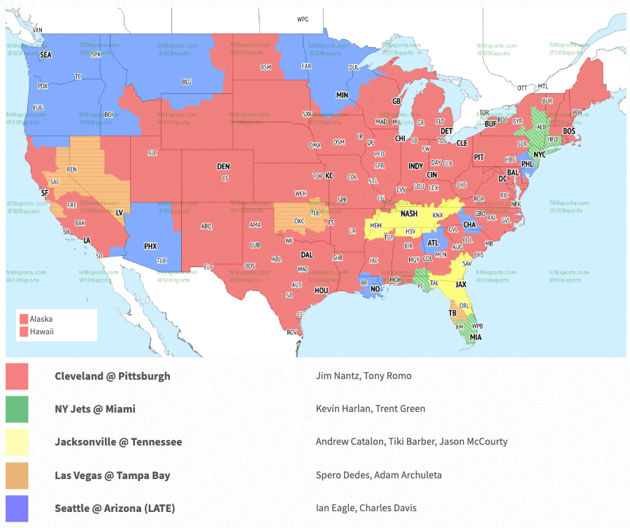 NFL Week 14 Coverage Map - CBS Single Game