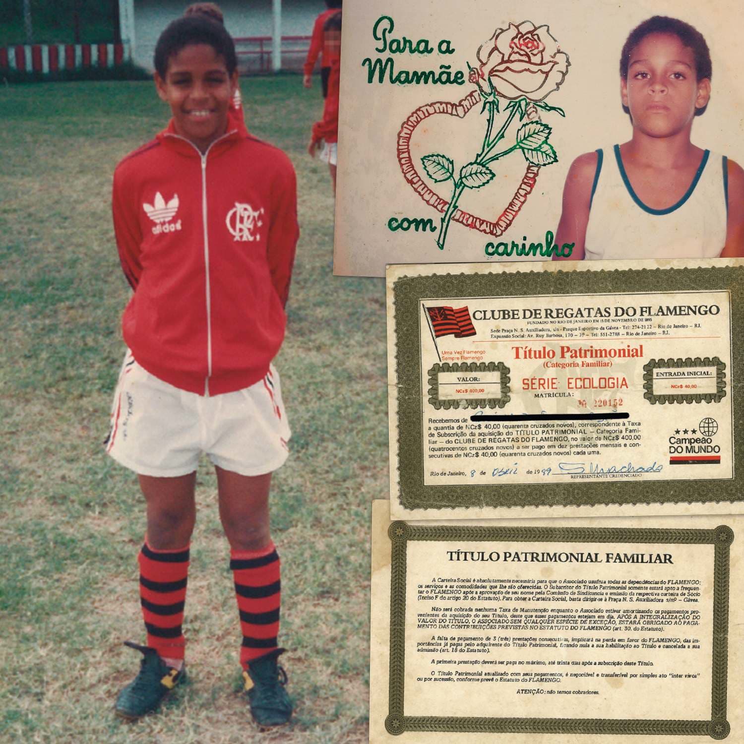 Adriano Imperador infancia Flamengo escolinha