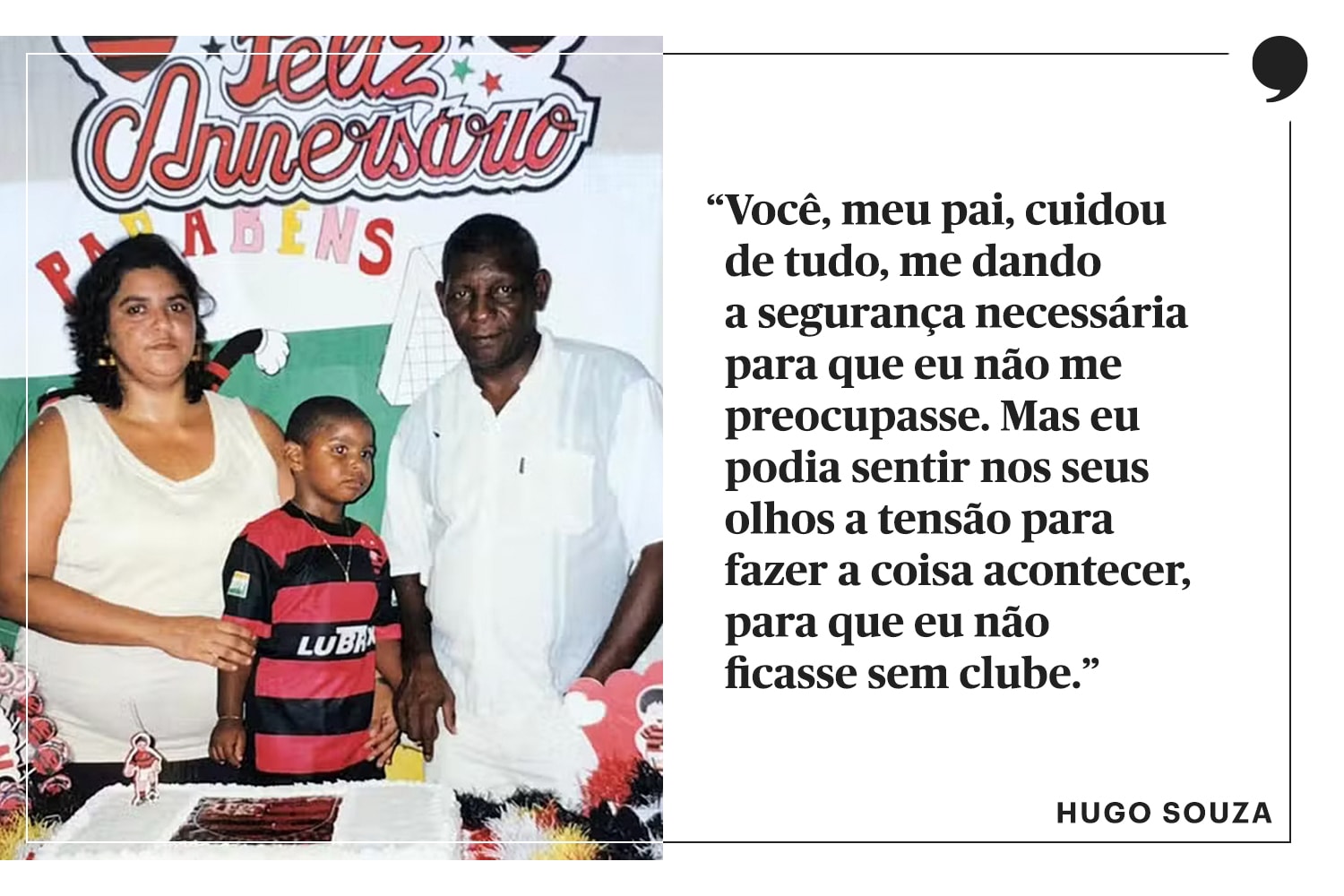 Hugo Souza criança pai goleiro