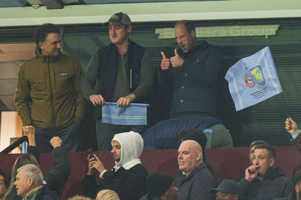 Prince William cheers Aston Villa during historic Champions League run