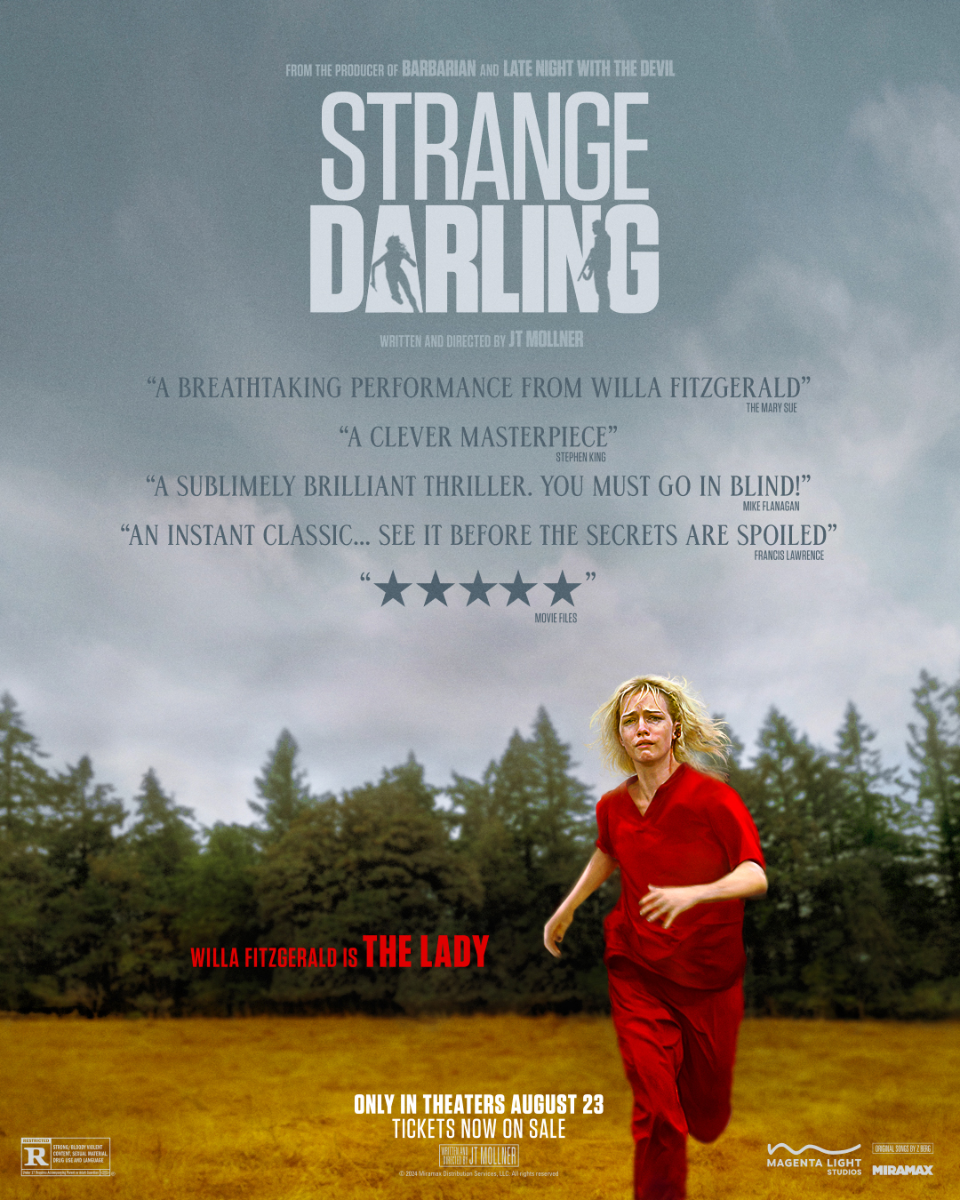 New trailer, posters, and screening details for acclaimed thriller Strange Darling