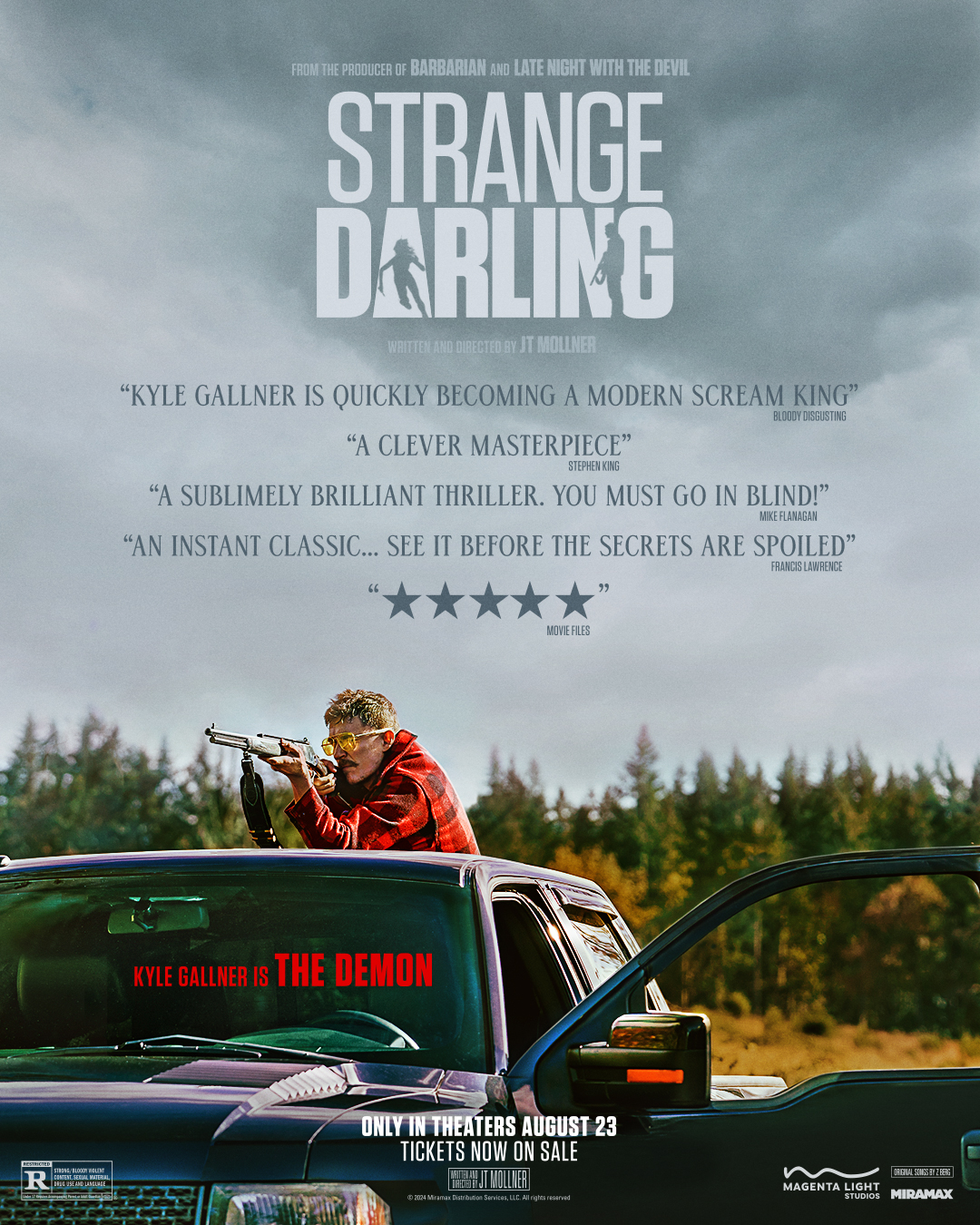 New trailer, posters, and screening details for acclaimed thriller Strange Darling