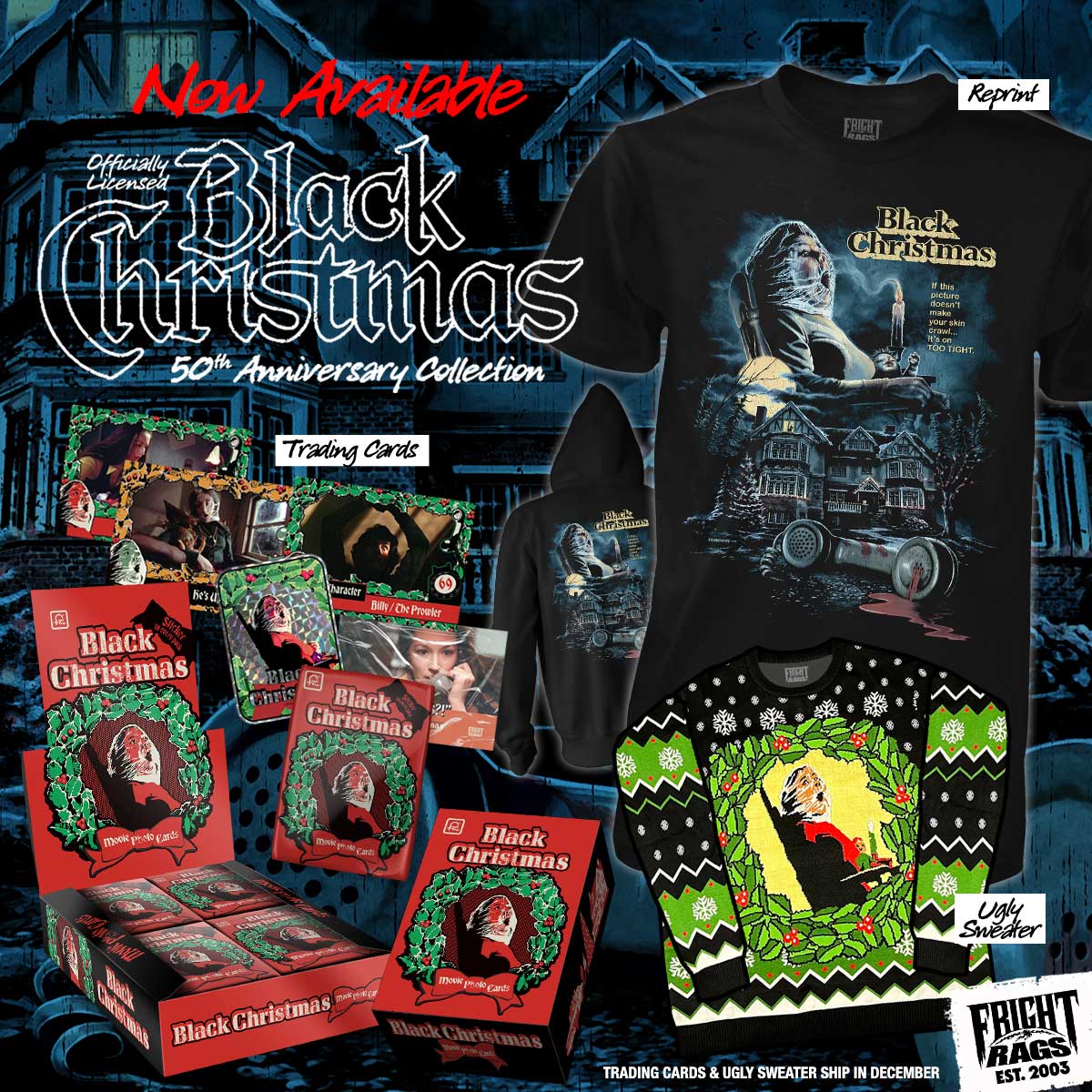 Подарите себе маленькое пугающее Рождество с коллекцией Black Christmas, посвященной 50-летию Fright-Rags.