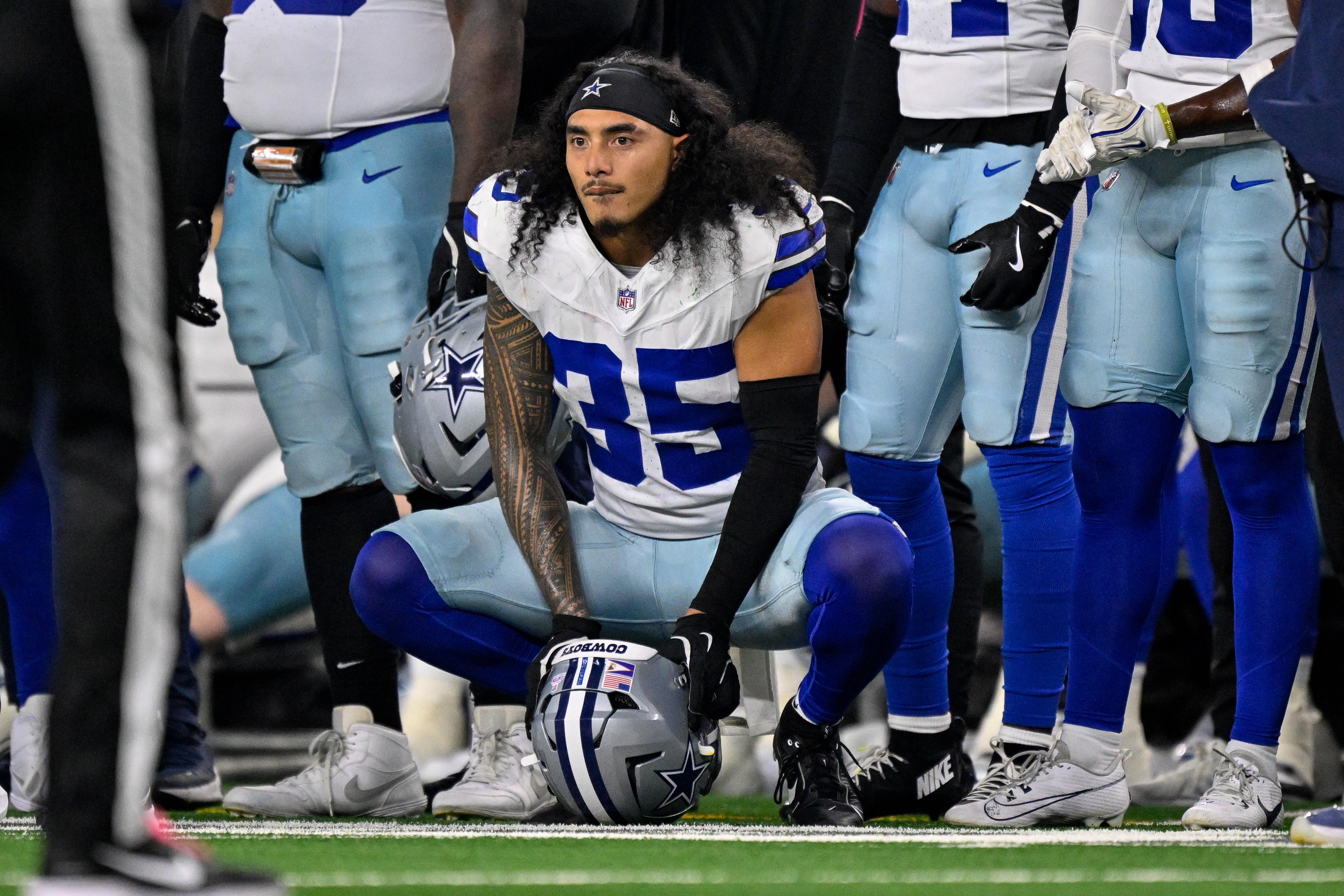 Cowboys' Marist Liufau gets into a dust-up with Panthers staffer before game