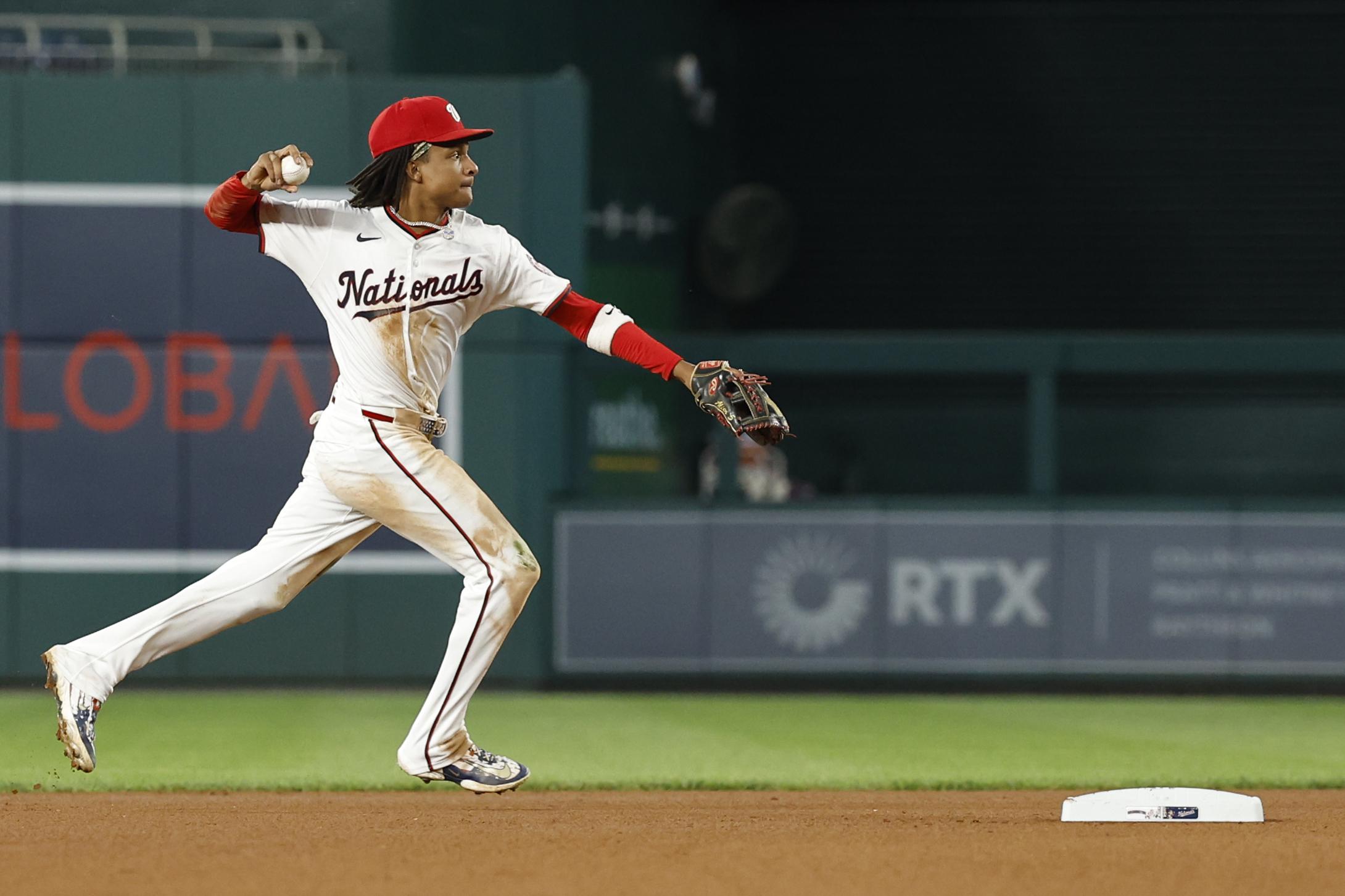 Washington Nationals Scratch CJ Abrams From Starting Lineup Due to Shoulder Injury