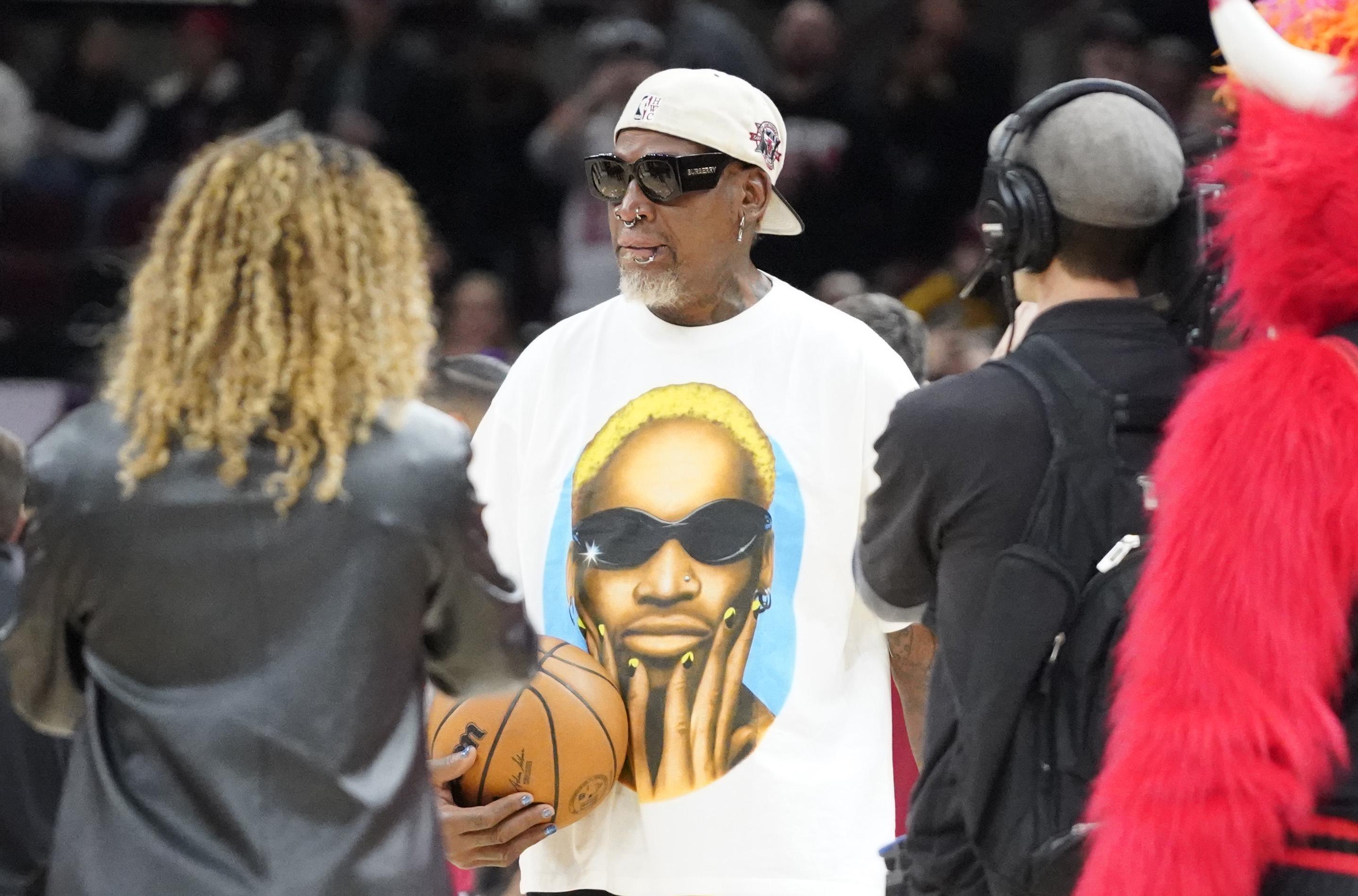 NBA Legend Dennis Rodman Posts Instagram After Hawks-Bulls Game 