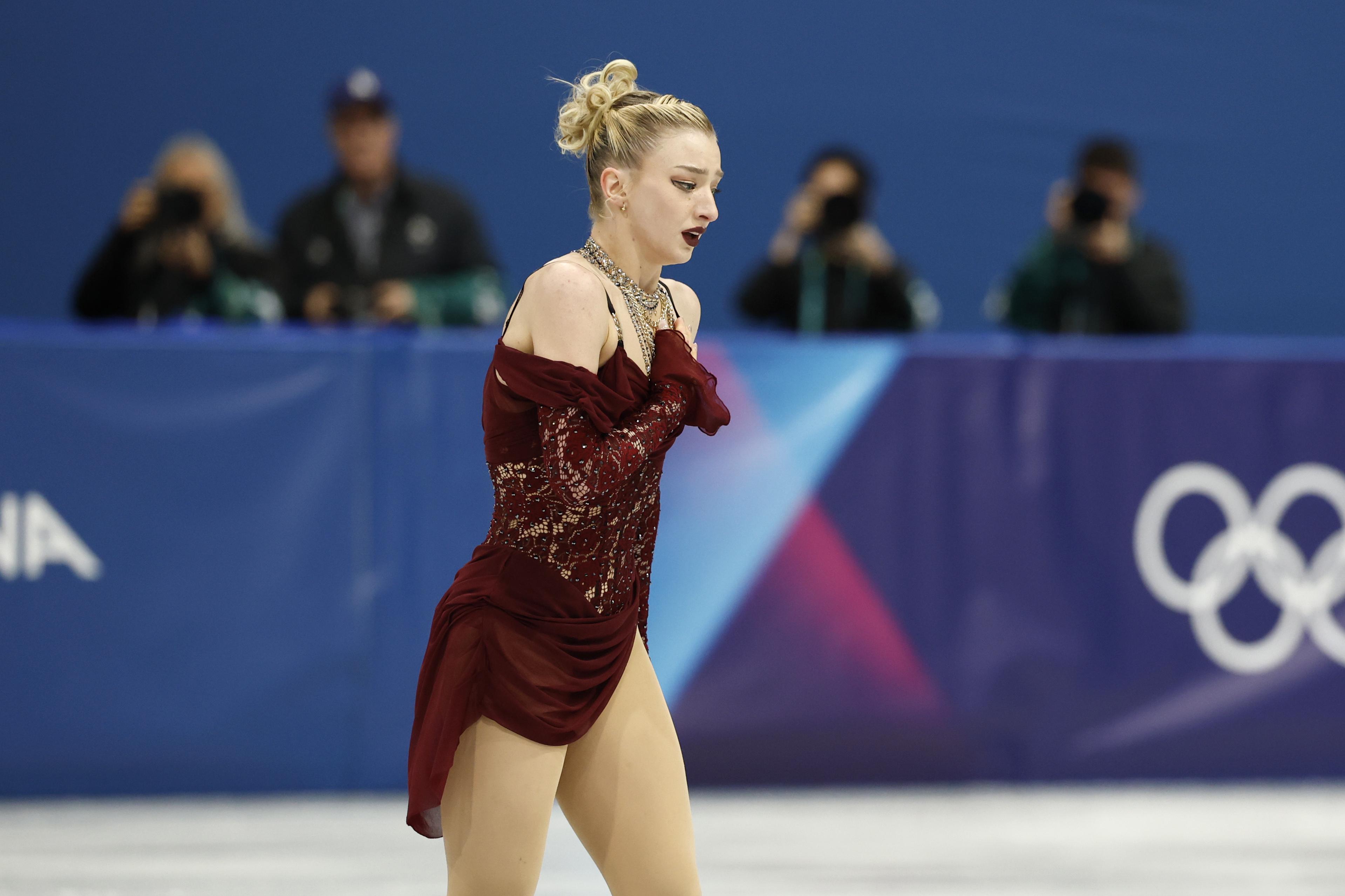 Amber Glenn's 'Lady Gaga' Black Dress Turns Heads During Exhibition Skate
