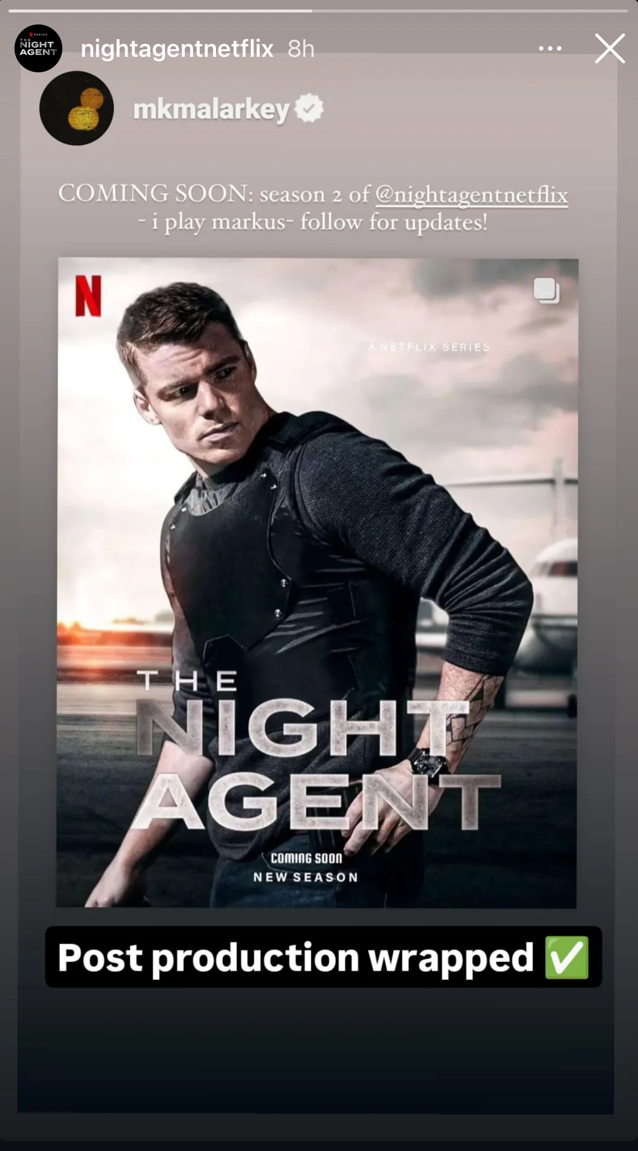 The Night Agent season 2 release month might have just leaked on Instagram