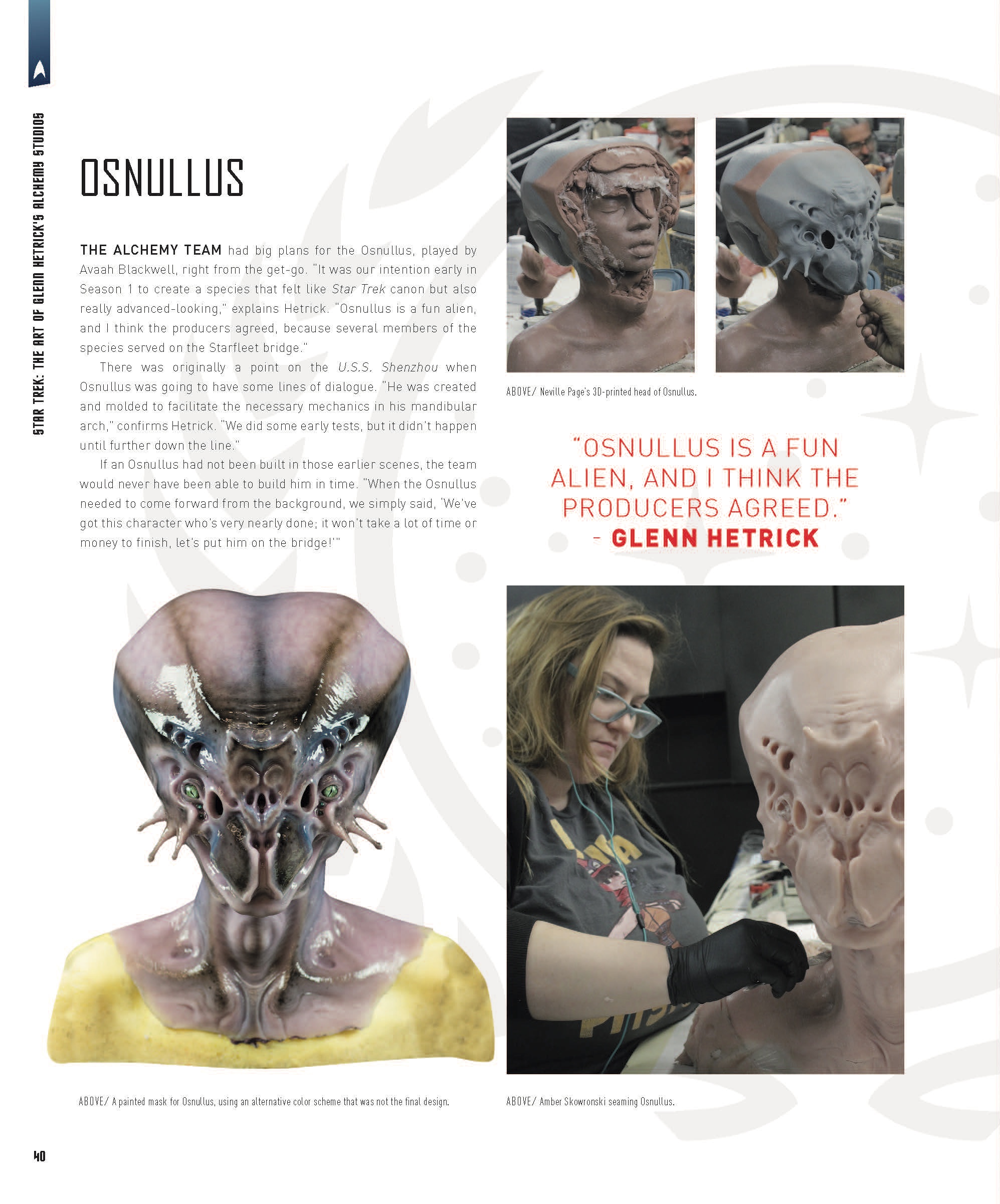 Go inside Star Trek The Art of Glenn Hetrick's Alchemy Studios for a look at prosthetics