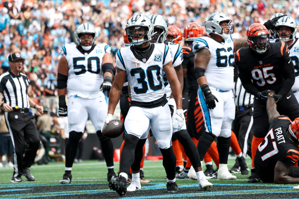 Panthers offensive line shines in these highlights for breakout RB Chuba Hubbard