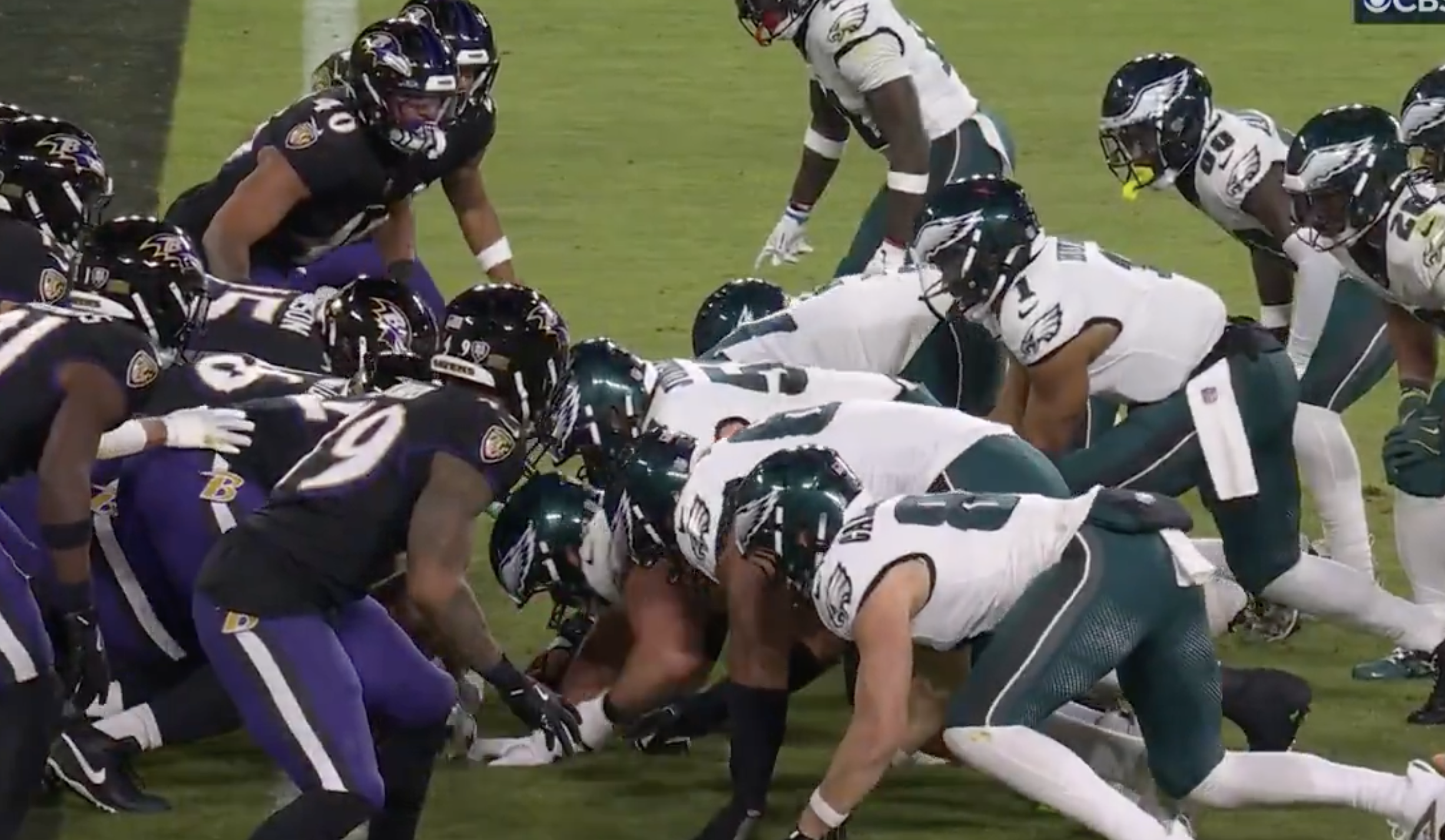 Tony Romo Notes Multiple Uncalled False Starts on Eagles' Tush Push vs. Ravens