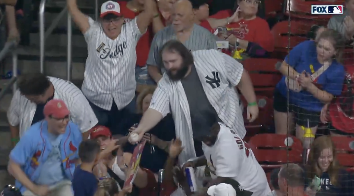 Yankees Fan Did Such a Classy Thing for Young Cardinals Fan After Catching HR Ball