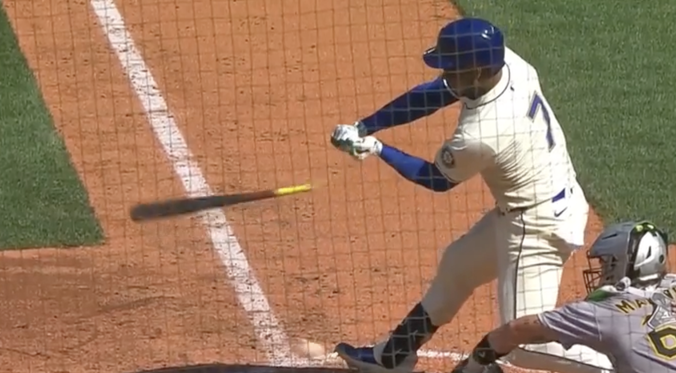 Baseball Players Suddenly Breaking Bats on Check Swings