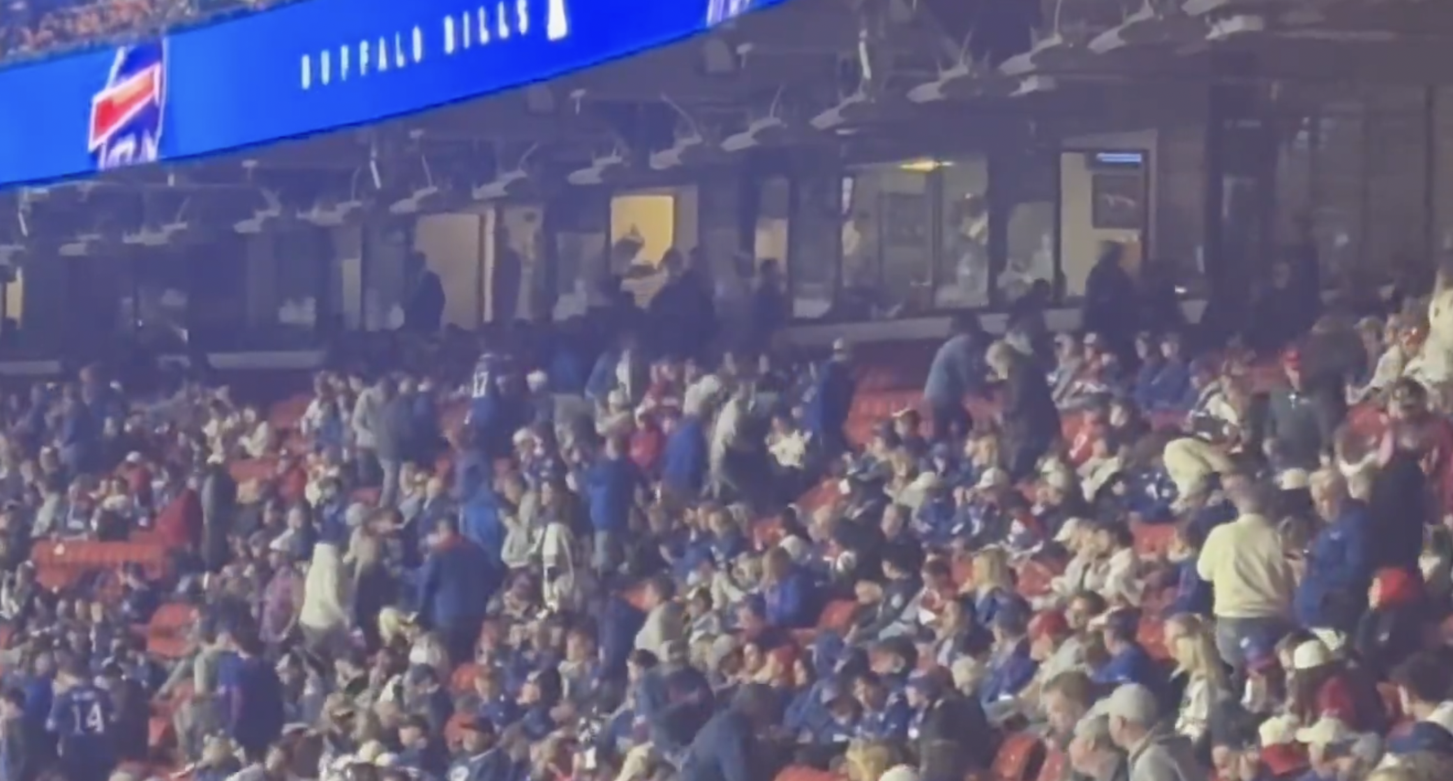 Video Shows Huge Stream of Bills Fans Leaving Early Before Incredible Comeback