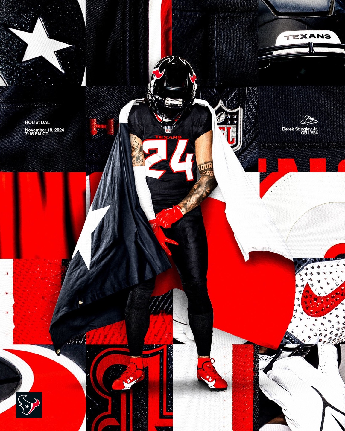 Houston Texans Reveal Uniform Combo Ahead of Matchup With Dallas Cowboys