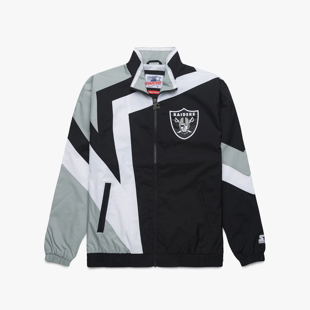 Zip up the ultimate Las Vegas Raiders throwback jacket