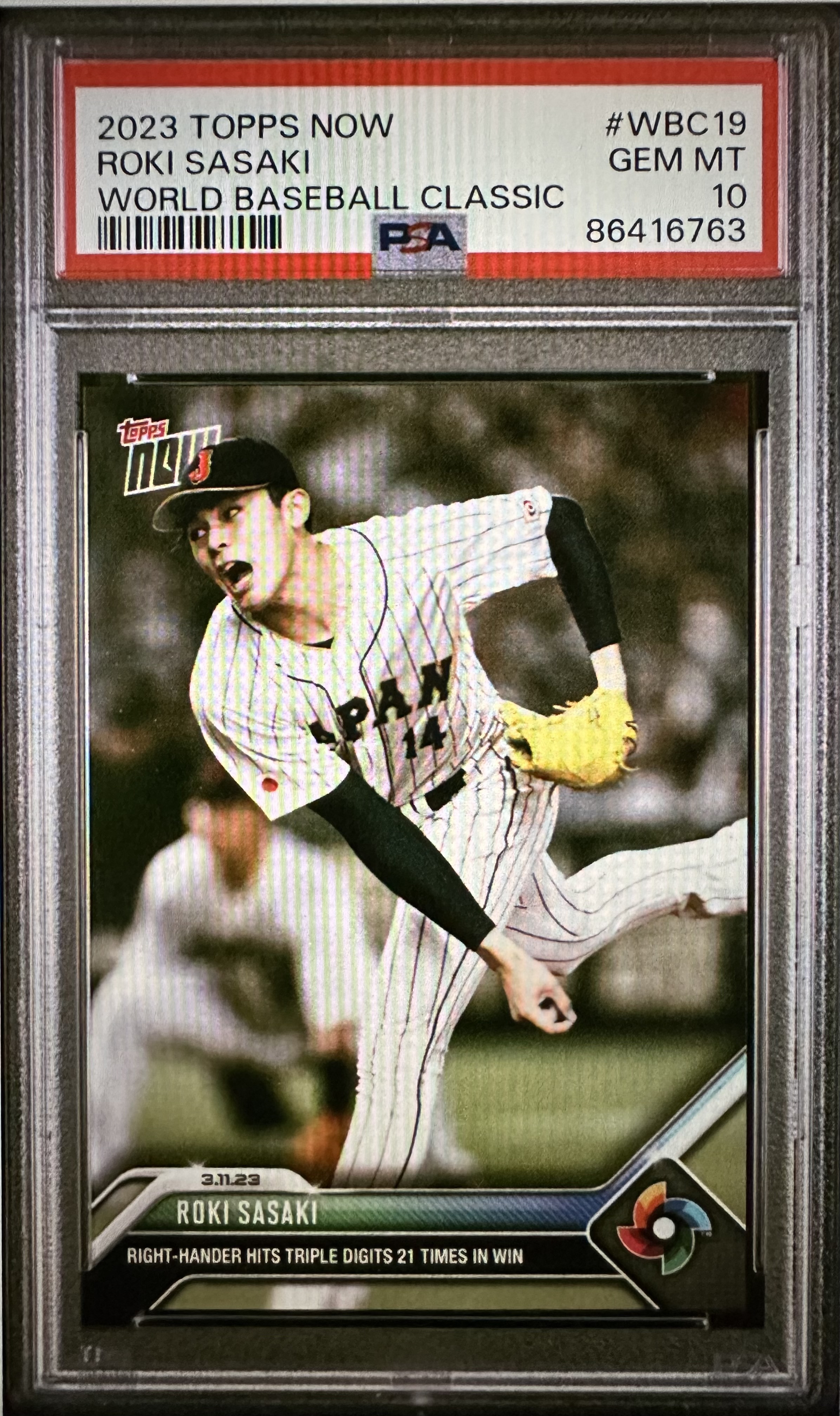 佐々木朗希SAMURAIジャパンカード 9【佐々木朗希/野球日本代表・侍ジャパン】2023 WBC World Baseball