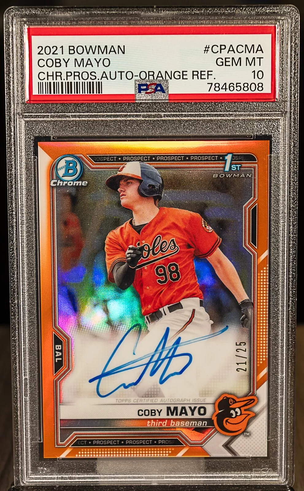 Coby Mayo bowman auto Orioles mlb 直筆サイン Coby Mayo Bowman 0 