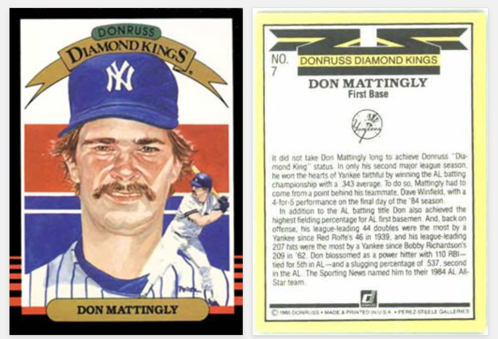 The Five Essential Donruss Diamond Kings of 1985