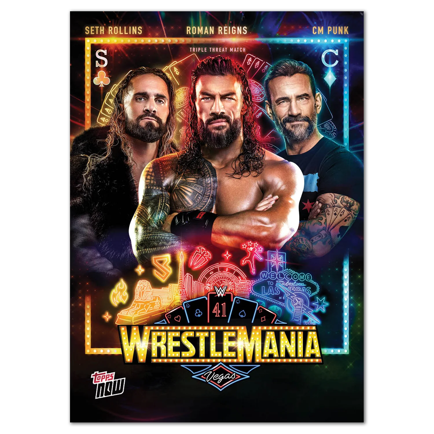 Topps Unveils WrestleMania 41 Match Posters as Limited-Edition