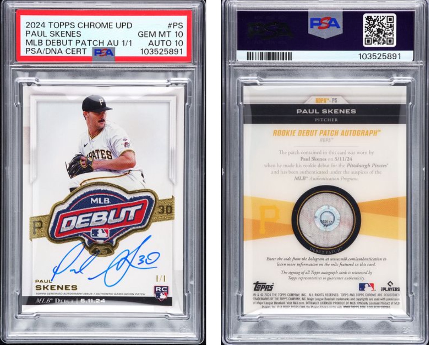 Paul Skenes 1/1 Debut Patch Card Unveiled At Dick