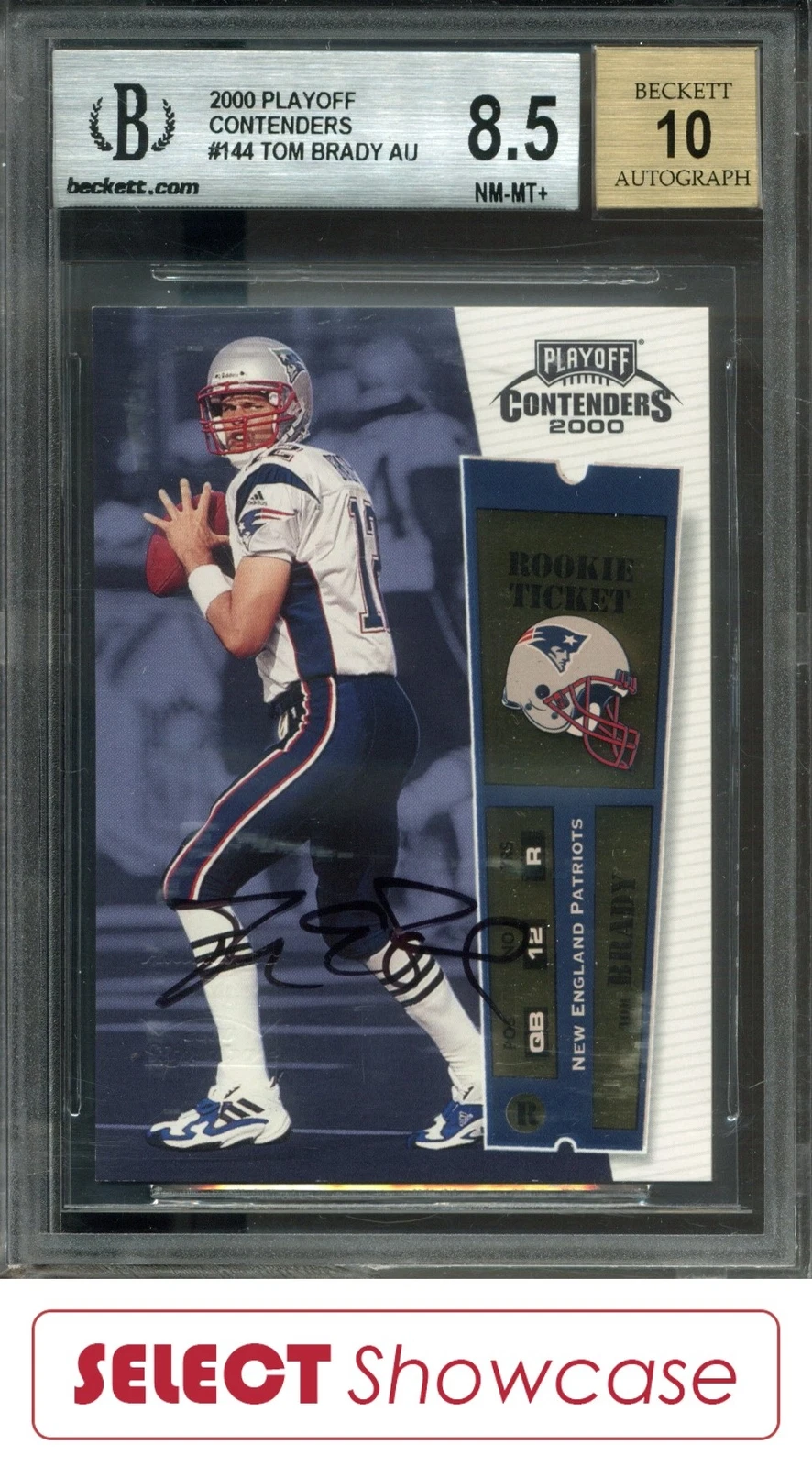 Tom Brady Contenders Championship RC Autograph Closes Over