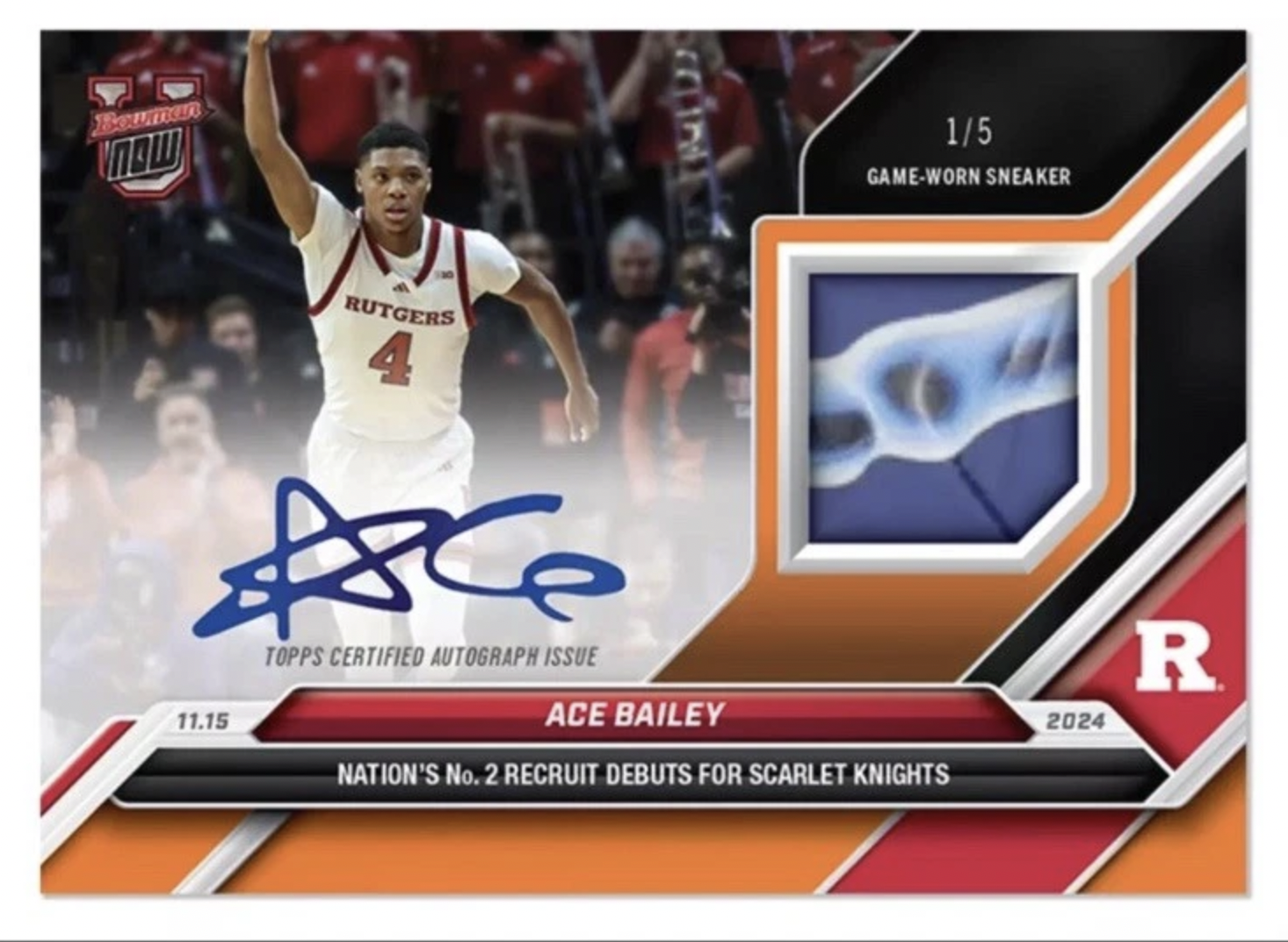 Ace Bailey Topps cards to Utah 【1】NBAカード Ace Bailey エース 