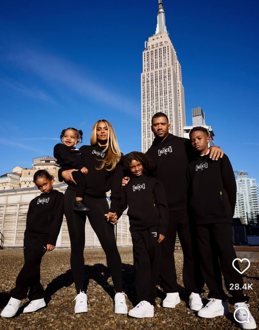Russell Wilson's kids, wife Ciara do matching all-black fit photo for dad's new brand