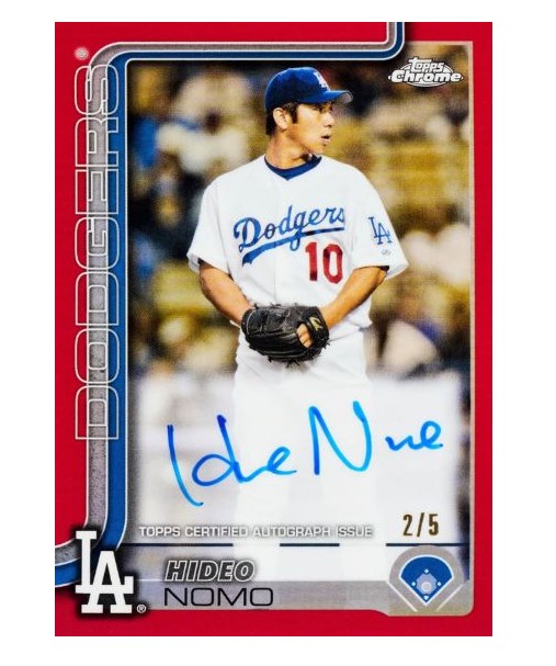 Topps update Japan edition 野茂英雄 /25 Nomo 2025 Topps Chrome Update has Hideo Nomo's first licensed auto in