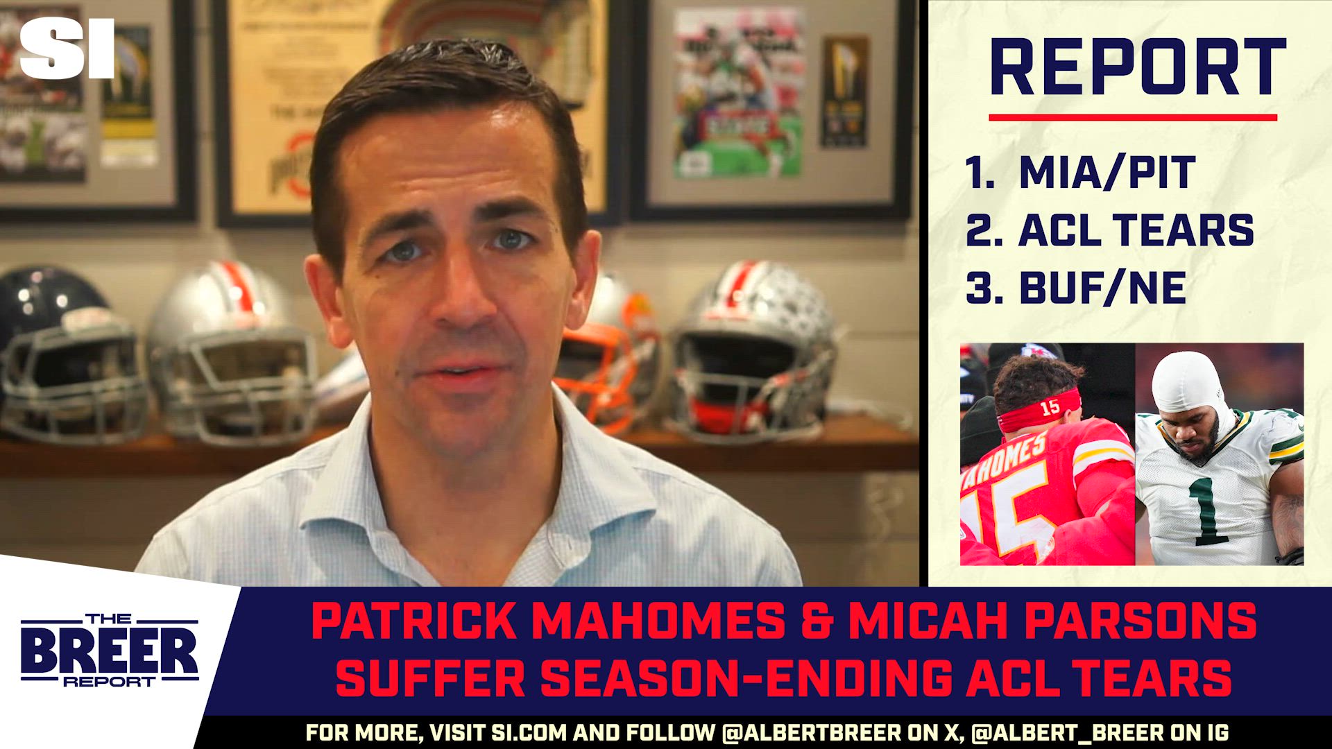 Albert Breer on Mahomes & Parsons Injuries, Steelers Dominate Dolphins, Bills Epic Comeback