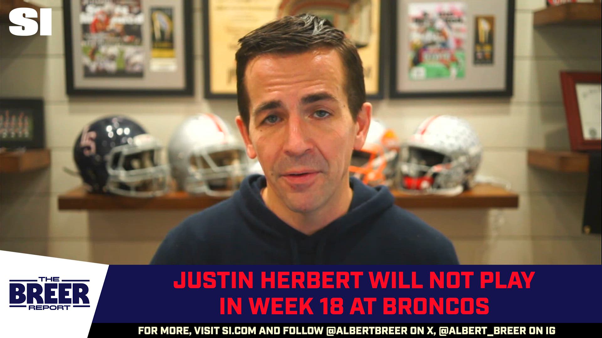 Albert Breer: Justin Herbert OUT in Week 18