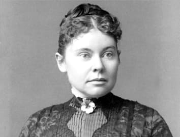 A photograph of Lizzie Borden in 1890.