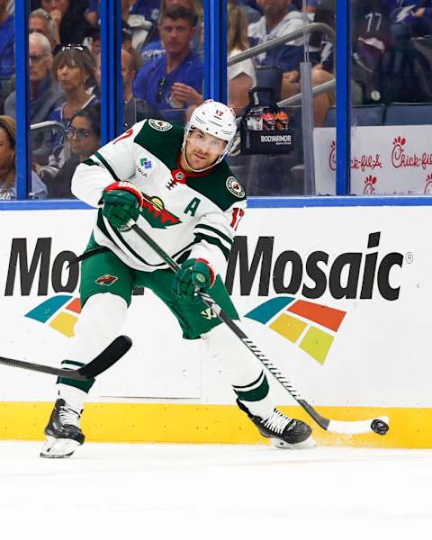 Current alternate captain Marcus Foligno isn't the odds on favorite to replace Jared Spurgeon as captain at the conclusion of his time on the ice.