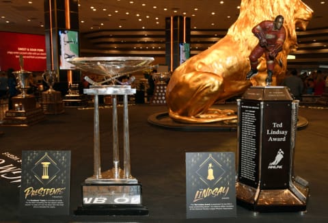 NHL Trophies Displayed At MGM Grand Hotel & Casino Ahead Of The 2019 NHL Awards