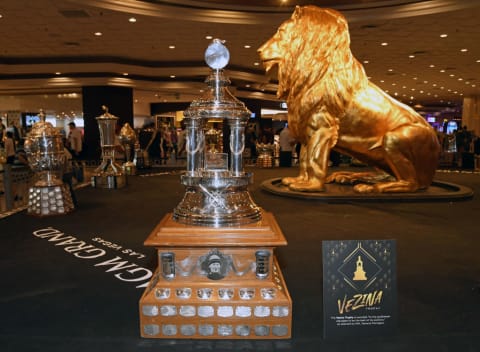 NHL Trophies Displayed At MGM Grand Hotel & Casino Ahead Of The 2019 NHL Awards