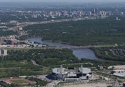 Aerial Views Of Winnipeg, Manitoba, Canada. 