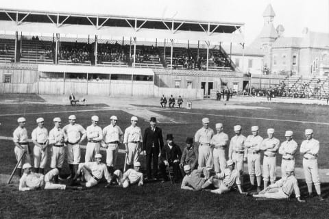 The #1 manager in Atlanta Braves Franchise history managed the Boston Red Stockings (left) and later the Providence Grays (right.)