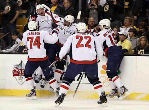 Joel Ward, Mike Knuble, John Carlson, Nicklas Backstrom, Washington Capitals