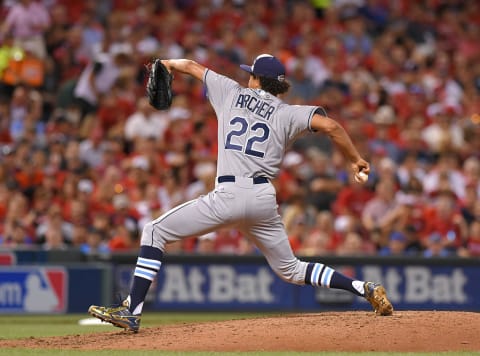 Chris Archer pitching in the 2015 All-Star Game.