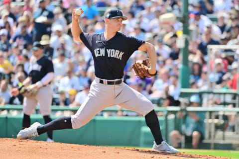 Sean Boyle pitches for the New York Yankees