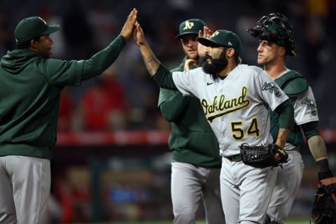 Oakland Athletics v Los Angeles Angels