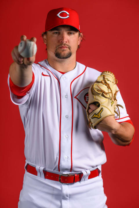 Zack Godley at Cincinnati Reds Photo Day.