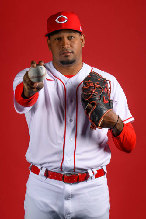 Alexis Diaz at Cincinnati Reds Photo Day.