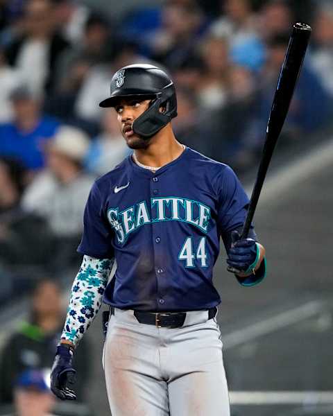 Julio, frustrated after a strikeout against the Blue Jays