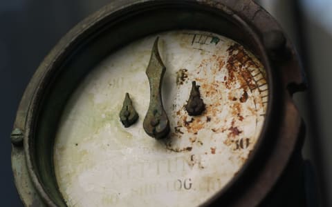 A logometer recovered from the Titanic wreckage.