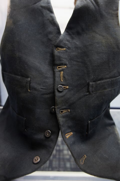 A wool vest that belonged to William Henry Allen.