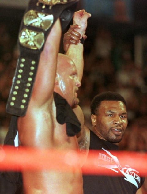 "Stone Cold" Steve Austin and Mike Tyson.