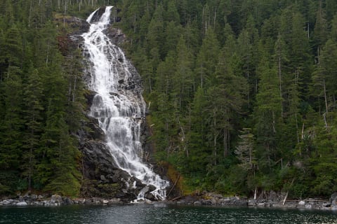 Waterfall on Baranof Island, Tongass National Forest.